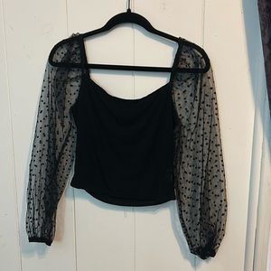 Black long sleeve with lace